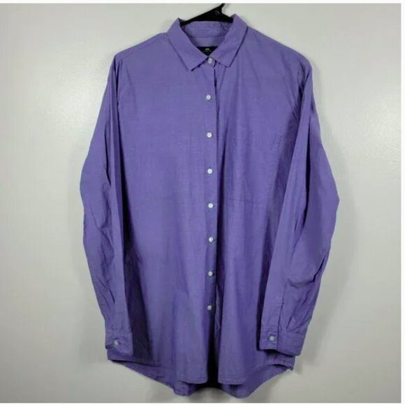 ATM X Barneys New York Men Blue Collar Buttondown Longsleeve Shirt Size M - Picture 1 of 5